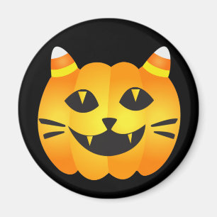 Imán Gato de Halloween: Linterna