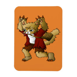 Imán Gato de Halloween Werewolf