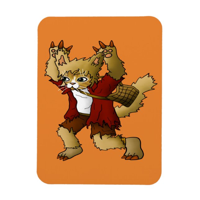 Imán Gato de Halloween Werewolf (Vertical)