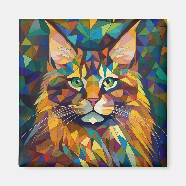 Imán Gato de IA (Frente)