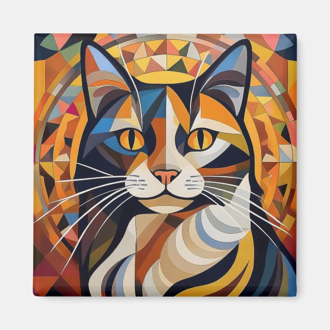 Imán Gato de IA (Frente)