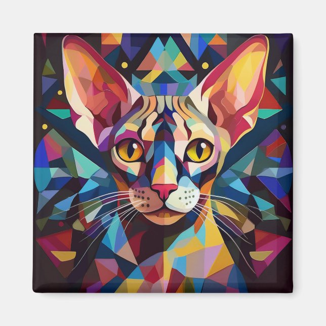 Imán Gato de IA (Frente)