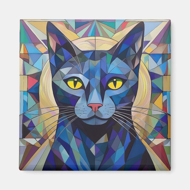 Imán Gato de IA (Frente)