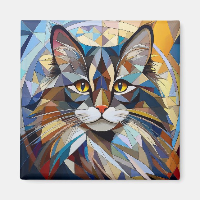 Imán Gato de IA (Frente)