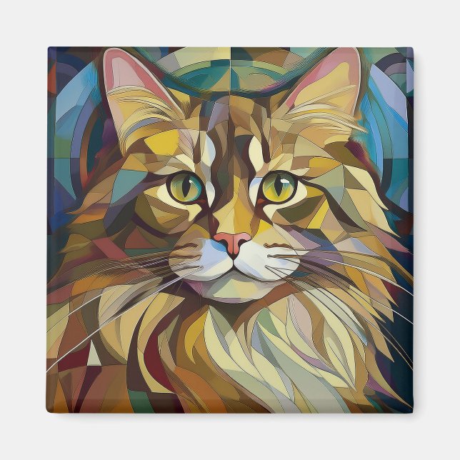 Imán Gato de IA (Frente)