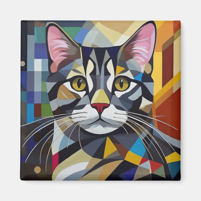Imán Gato de IA (Frente)