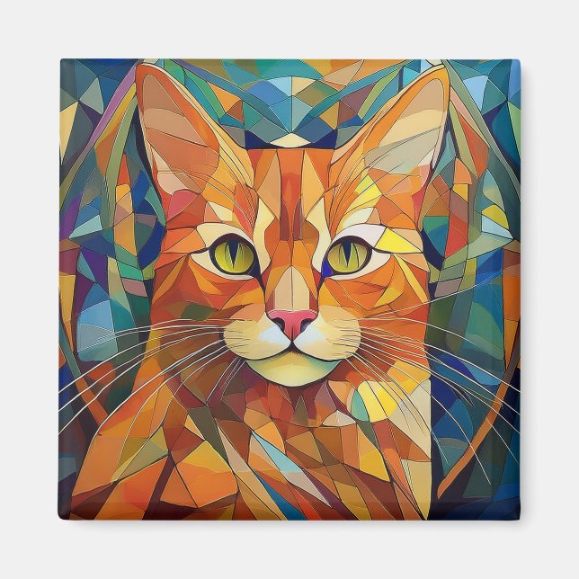 Imán Gato de IA (Frente)