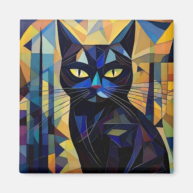 Imán Gato de IA (Frente)