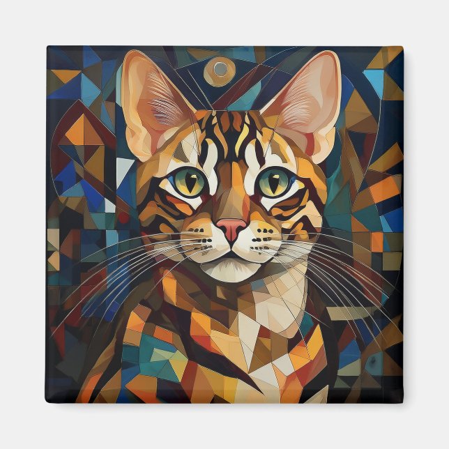 Imán Gato de IA (Frente)