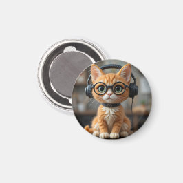 Imán Gato de jengibre juguetón