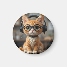 Imán Gato de jengibre juguetón