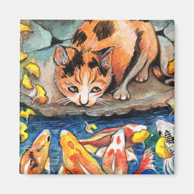 Imán Gato de Koi Pond (Frente)