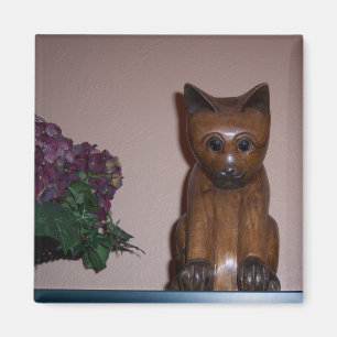 Imán Gato de madera