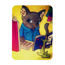 Imán Gato de Maine Coon Writer de Acryle Cats Magnet