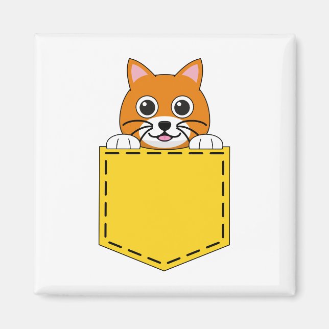 Imán Gato de Mascota de bolsillo (Frente)