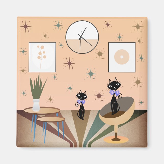 Imán Gato de mediados del siglo (Frente)