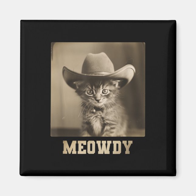 Imán Gato de Meowdy Vintage (Frente)