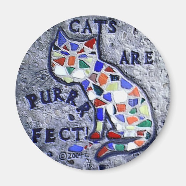 Imán Gato de mosaico (Frente)