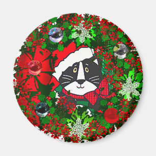Imán Gato de Navidad