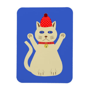 Imán Gato de Navidad Adorable