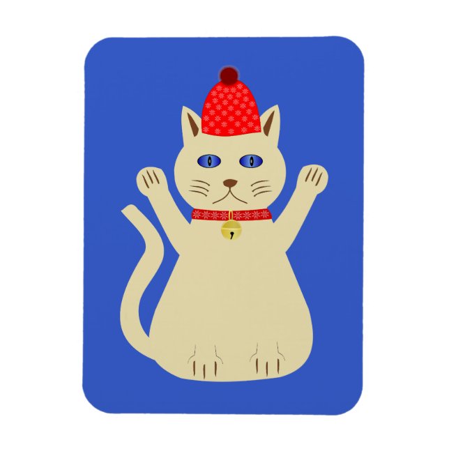 Imán Gato de Navidad Adorable (Vertical)