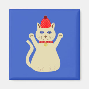 Imán Gato de Navidad Adorable