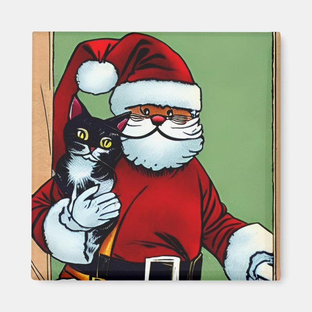 Imán Gato de navidades (Frente)
