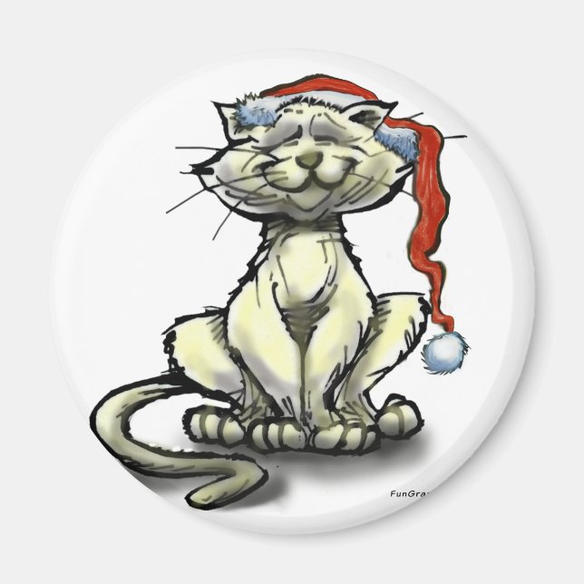 Imán Gato de navidades (Frente)