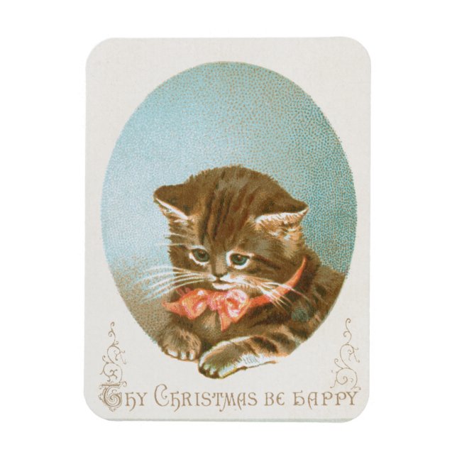 Imán Gato de Navidades de Coquette de Victoria (Vertical)