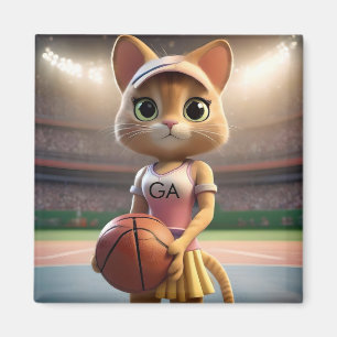 Imán Gato de Netball femenino,