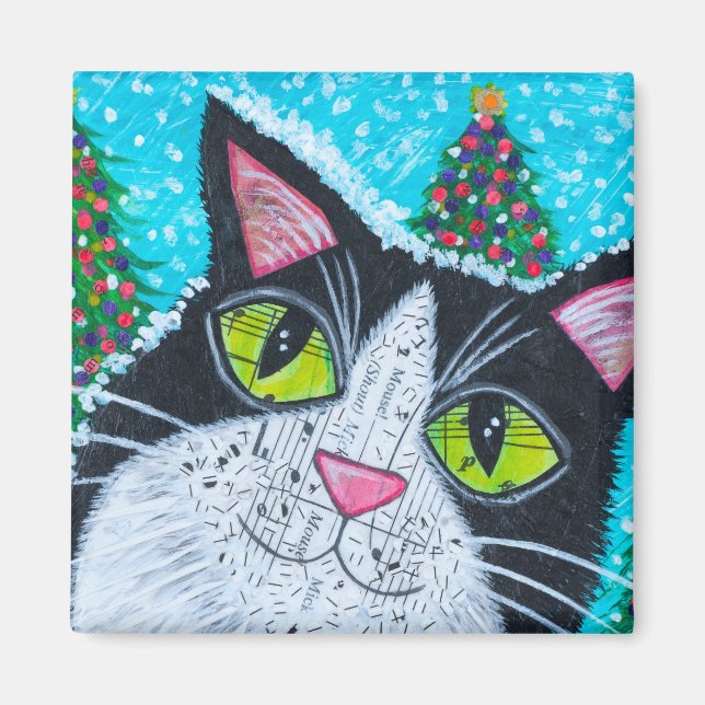 Imán Gato de nieve (Frente)