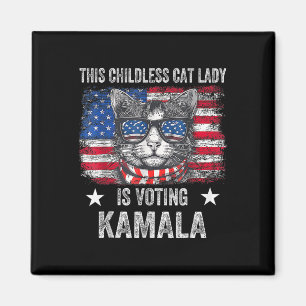 Imán Gato De Niños Que Votan En Kamala Harris 2024