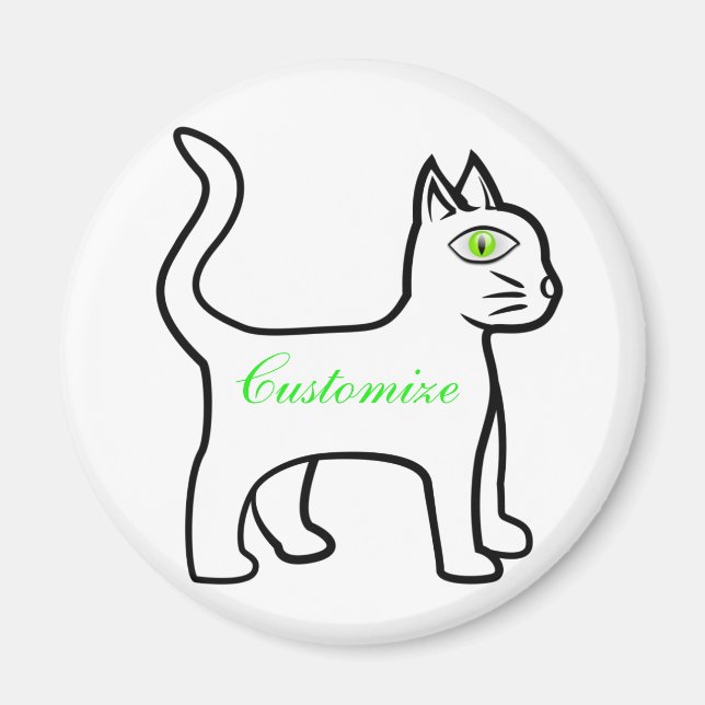 Imán Gato de ojo verde Thunder_Cove (Frente)