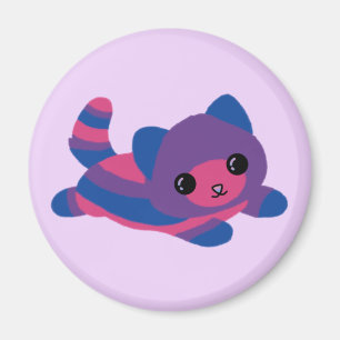 Imán Gato de Orgullo Bisexual