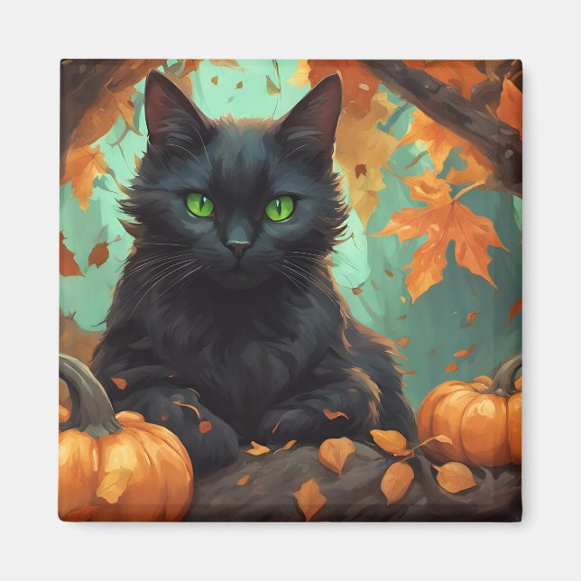 Imán Gato de Otoño (Frente)