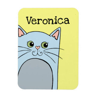Imán Gato de Personalizado azul lindo personalizado