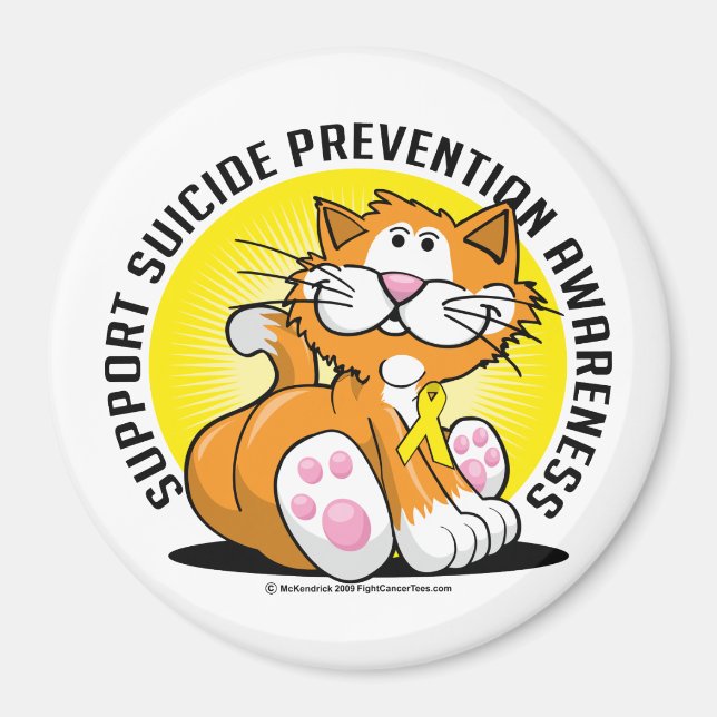 Imán Gato de prevención del suicidio (Frente)