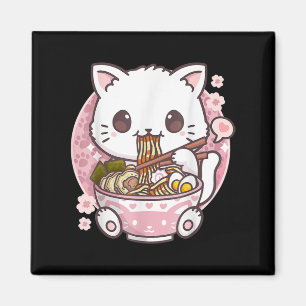 Imán Gato de Ramen Kawaii Anime Ramen Gato Amantes de K