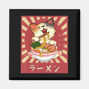 Imán Gato de Ramen Neko Anime Kawaii Regalos de Merch J