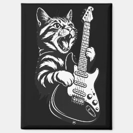 Imán Gato de Roca Tocando Guitarra Eléctrica | Amor por