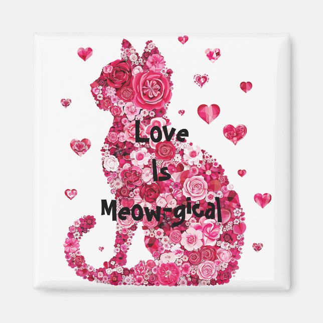 Imán Gato de Rosas (Frente)