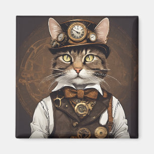 Imán Gato de Steampunk