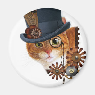 Imán Gato de Steampunk