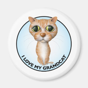 Imán Gato de Tabby anaranjado - amor de I mi Grandcat