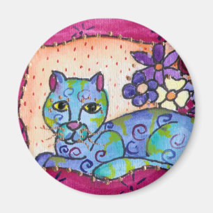 Imán Gato de Tabby azul