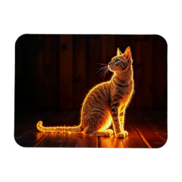 Imán Gato de tabby iluminación cálida animal aura de br