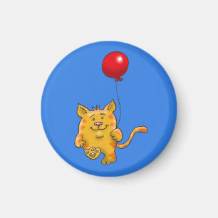 Imán Gato de tabla con globo