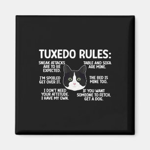 Imán Gato de Tuxedo Reglas de Tuxedo Gato Lover Tuxedo