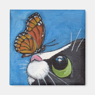 Imán Gato de Tuxedo y Mariposa de Viceroy