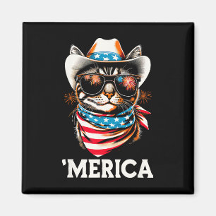 Imán Gato de Usa América 4 de julio Hombres Mujeres Niñ